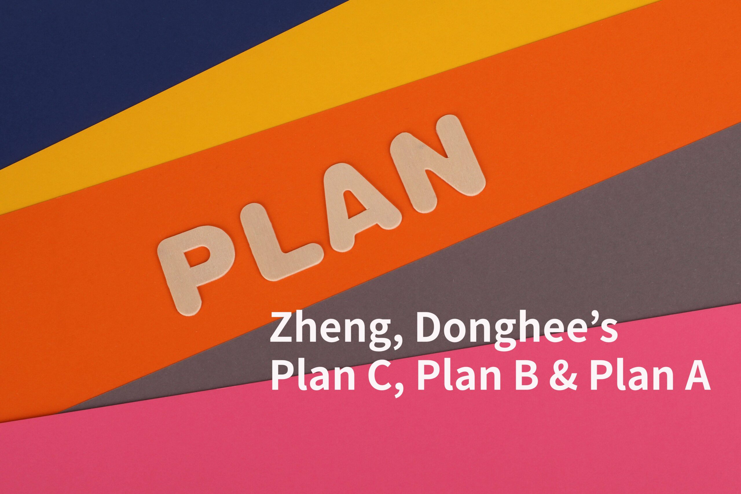 정동희의 C플랜, B플랜 & A플랜 [Zheng, Donghee’s View] Zheng, Donghee’s Plan C, Plan B & Plan A